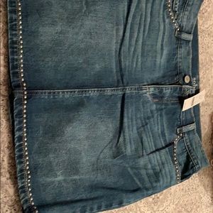 New York and company studded denim skirt